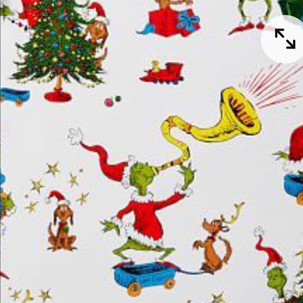 POTTERY BARN KIDS CRIB SHEET GRINCH DR SEUSS
